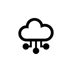 Cloud IOT, Internet of Things flat vector icon. Simple solid symbol isolated on white background. Cloud IOT, Internet of Things sign design template for web and mobile UI element