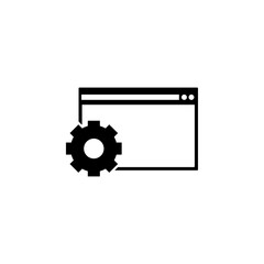 Browser Setup, Configure Settings flat vector icon. Simple solid symbol isolated on white background. Browser Setup, Configure Settings sign design template for web and mobile UI element