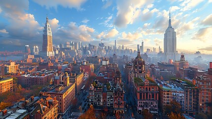 Behold the wonder of a bustling metropolis in a hyper-realistic simulation, where towering...