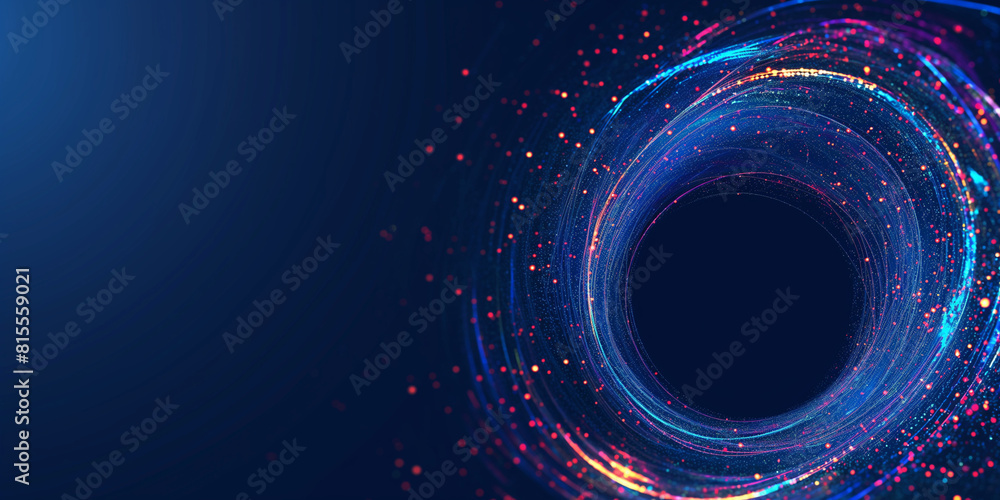 Aufkleber abstract background with circles, abstract background with glowing circles, abstract blue background