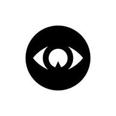 Eye vector icon. Human eye, vision and view illustration sign.  Visible, sleep and medicine 
supervision observe, lens or cry symbols.