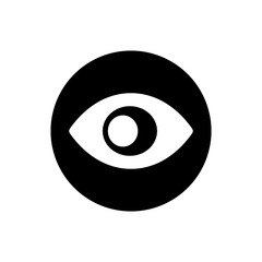 Eye vector icon. Human eye, vision and view illustration sign.  Visible, sleep and medicine 
supervision observe, lens or cry symbols.