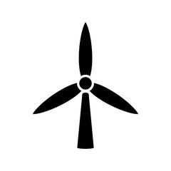 Fototapeta premium Wind energy icon vector. Windmill illustration sign. Wind power plant symbol. Alternative energy logo.