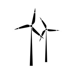 Wind energy icon vector. Windmill illustration sign. Wind power plant symbol. Alternative energy logo.