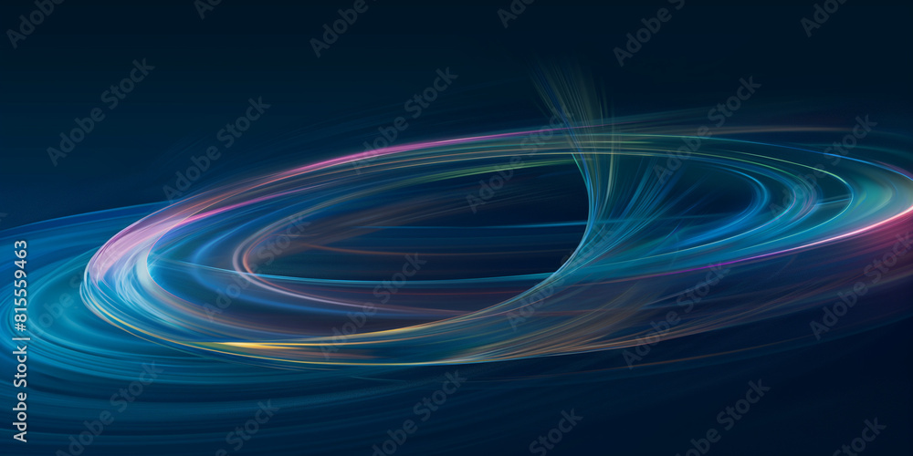 Poster abstract blue background with waves, abstract background with circles, abstract background with glow