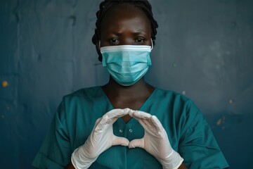 African Medical Nurse in Professional Attire