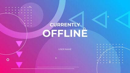 gradient geometric background in blue and pink color for streaming offline banner