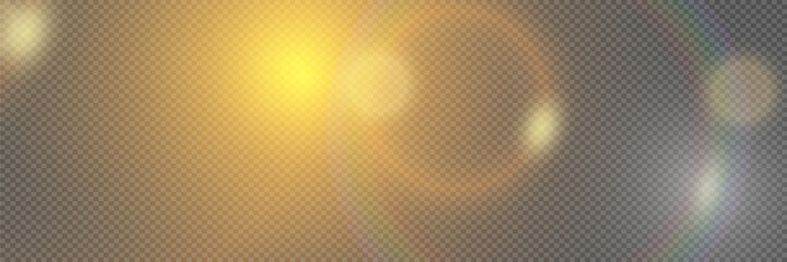 Glowing glare from the camera and light. On a transparent background.