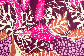 The Fabric Batik pattern design in Thailand