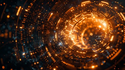 Obraz premium Chronal Convergence: A Celestial Passage Through Time and Space