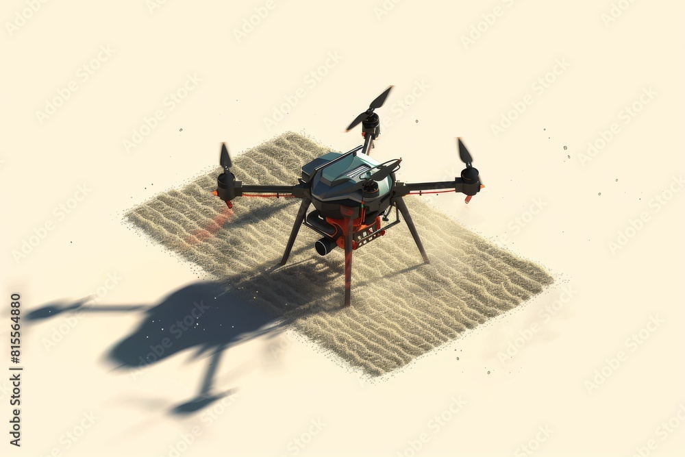 Poster advanced drones using 5g technology organize environmental monitoring and precision agriculture on v