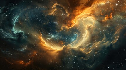 Obraz premium A beautiful space nebula with vibrant colors.