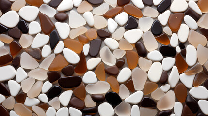 seaglass in brown and white colors