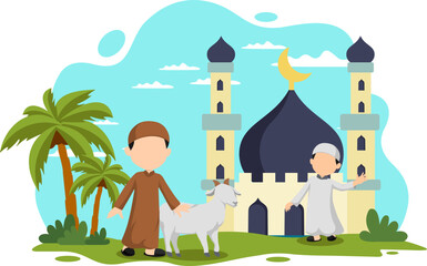 Handing Over Sacrificial Animals On Eid Al-Adha