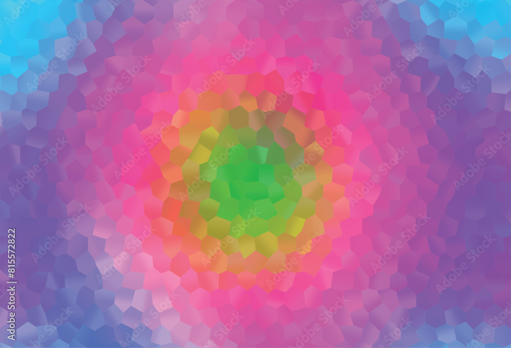 Poster light multicolor, rainbow vector background with hexagons.