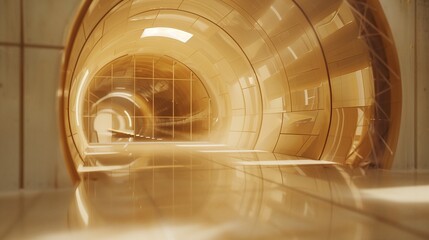 Warm Beige Aerospace Testing Wind Tunnel, Detailing Aerodynamic Experiments