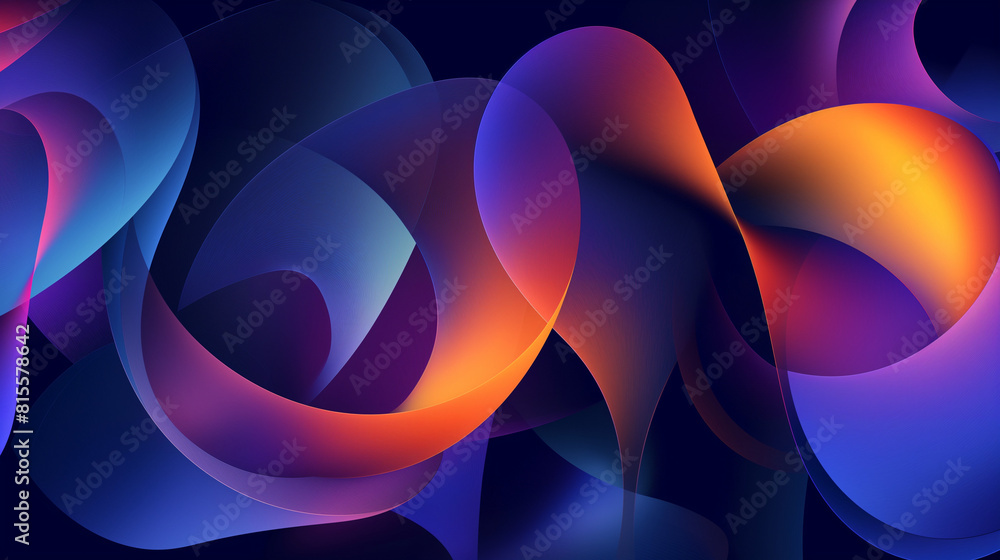 Poster abstract background with waves, abstract background with rainbow, abstract background with glowing c