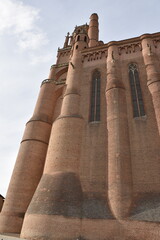 Murs de briques de la cathédrale d'Albi. France