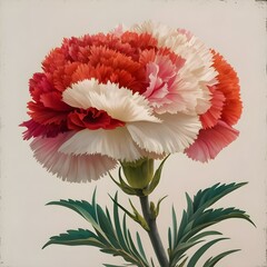 red and white chrysanthemum