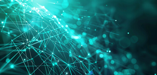Abstract networking bright aqua lines visualization for logistics.