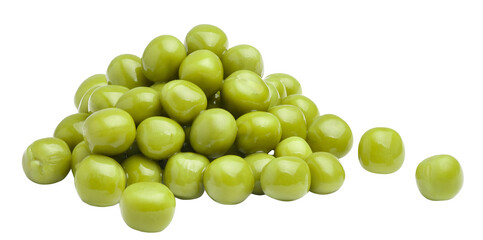Delicious green peas cut out