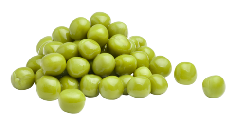 Delicious green peas cut out