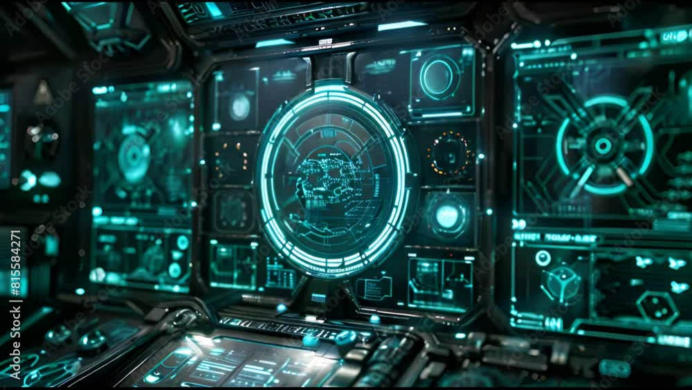Aufkleber hud for spaceship selection in a fake 3d videogame