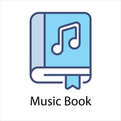 Music Book Vector icon
