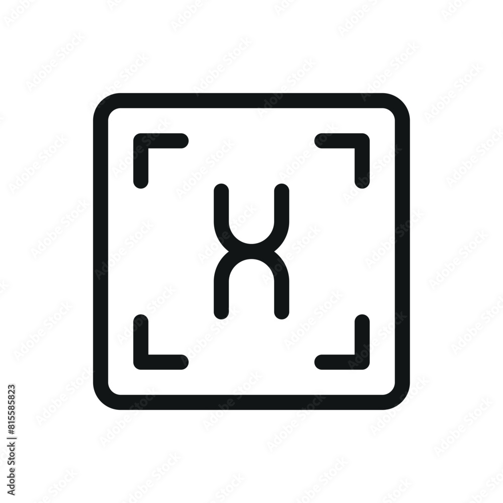 Poster dna scan isolated icon, genetic test vector symbol with editable stroke