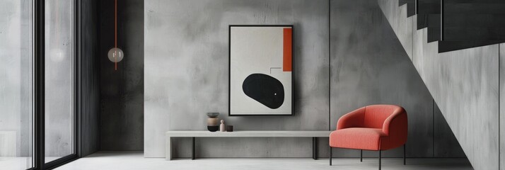 modern bright interiors apartment Living room mockup illustration 3D rendering computer digitally generated image