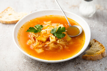 Homemade sauerkraut soup