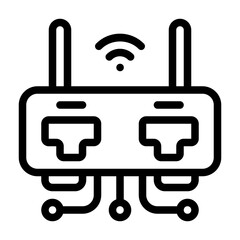 Router Icon With Line Style
