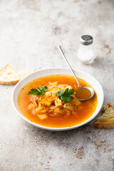 Homemade sauerkraut soup