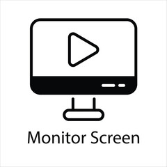 Monitor Screen Vector icon