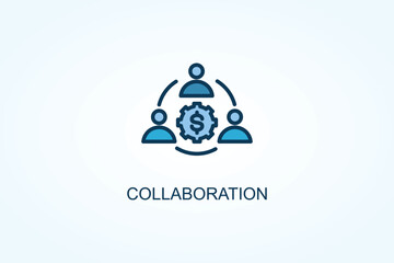 Collaboration vector  or logo sign symbol illustration