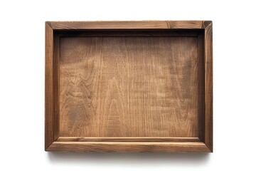 A shadow box frame with depth for displaying keepsakes, isolated on a white background