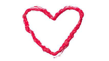 heart made of red paint