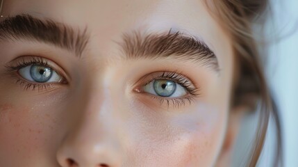 Fototapeta premium Eyes and eyebrows. eyes with professional make up. Eyelash Extensions. Makeup, Cosmetics, Beauty