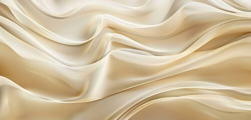 Obraz premium Gentle beige digital morphing, subtle and panoramic patterns.