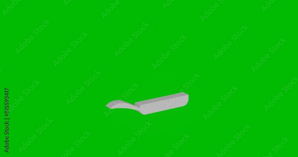 Poster animation of rotation of a white pan symbol with shadow. simple and complex rotation. seamless loope