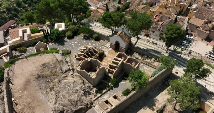Localidad de Polop de la Marina en Alicante a vista de drone