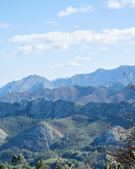 Fototapeta premium Different mountains in the shape of a mountain range with views of nature.