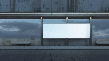 Fototapeta premium blank billboard (empty advertisement) Empty mockup template