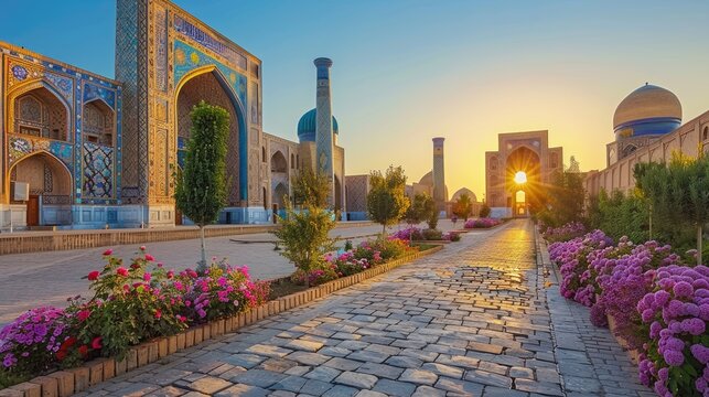 The ancient city of Samarkand, Uzbekistan, is a UNESCO World Heritage Site