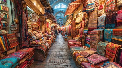Obraz premium The Grand Bazaar is one of the largest and oldest covered markets in the world, located in Istanbul, Turkey.