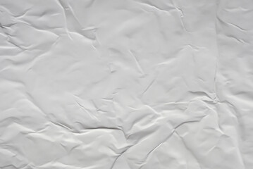 Textured Background, White Crumpled Paper Poster