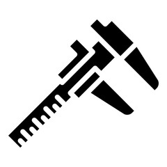 Caliper Glyph Icon Design