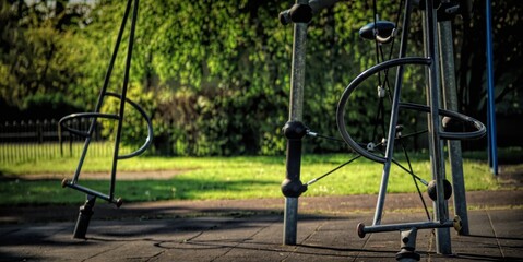 Scenic view of an empty playground on a sunny day