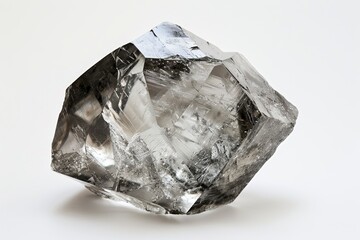 raw diamond, white background	
