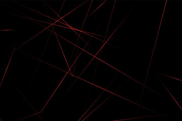 Obraz premium Abstract black with red lines, triangles background modern design. Vector illustration EPS 10.
